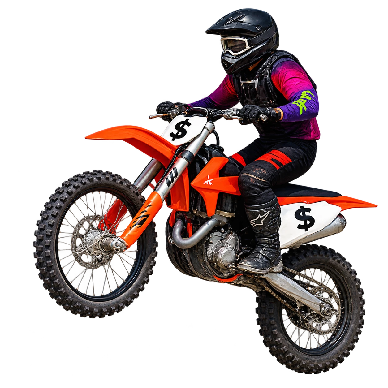 Aleksei riding motocross